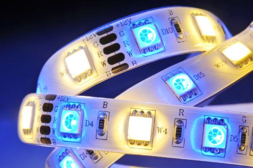 LEDs on a flexible printed circuit board